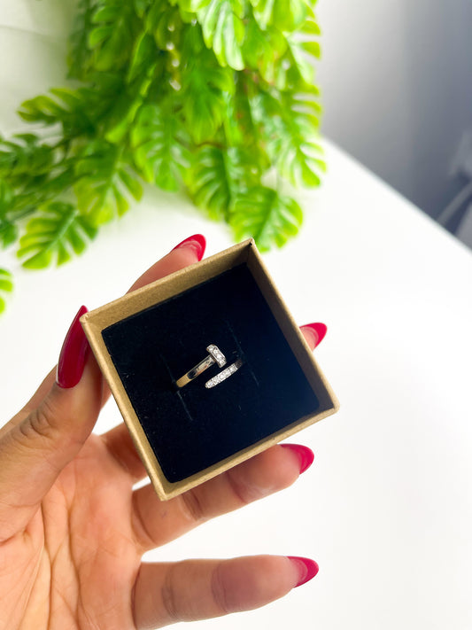 Anel Ajustável Pietra - Aço Inoxidável