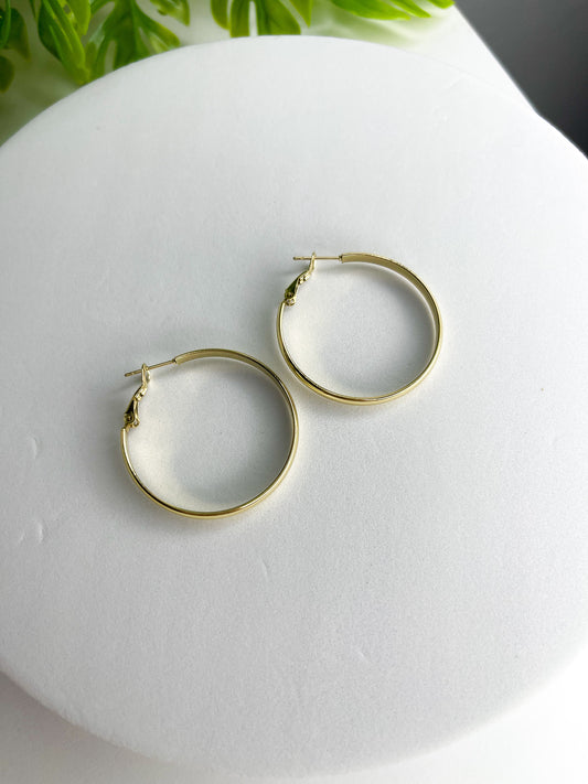 Brinco Argola Abaulada 35mm - Aço Inoxidável