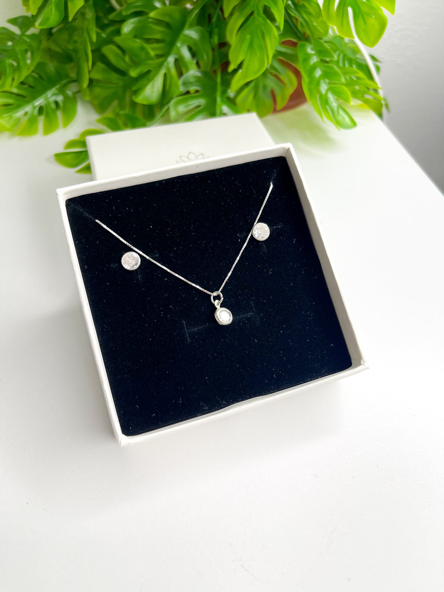 Conjunto Ponto de Luz - Prata 925