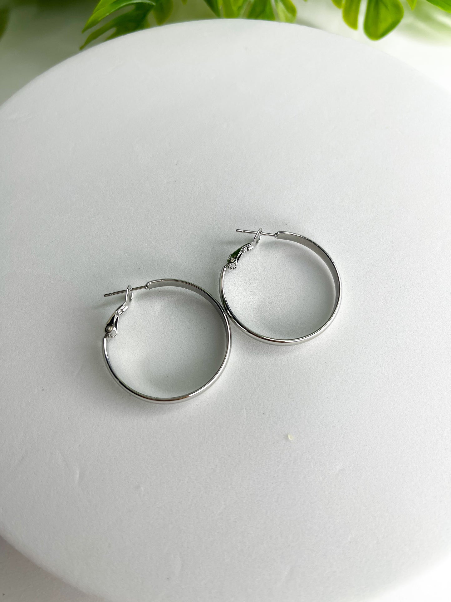 Brinco Argola Abaulada 30mm - Aço Inoxidável