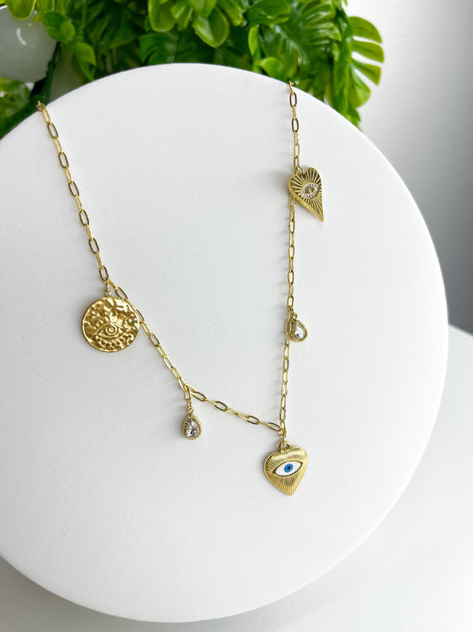 Colar Olho Turco - Aço Inoxidável