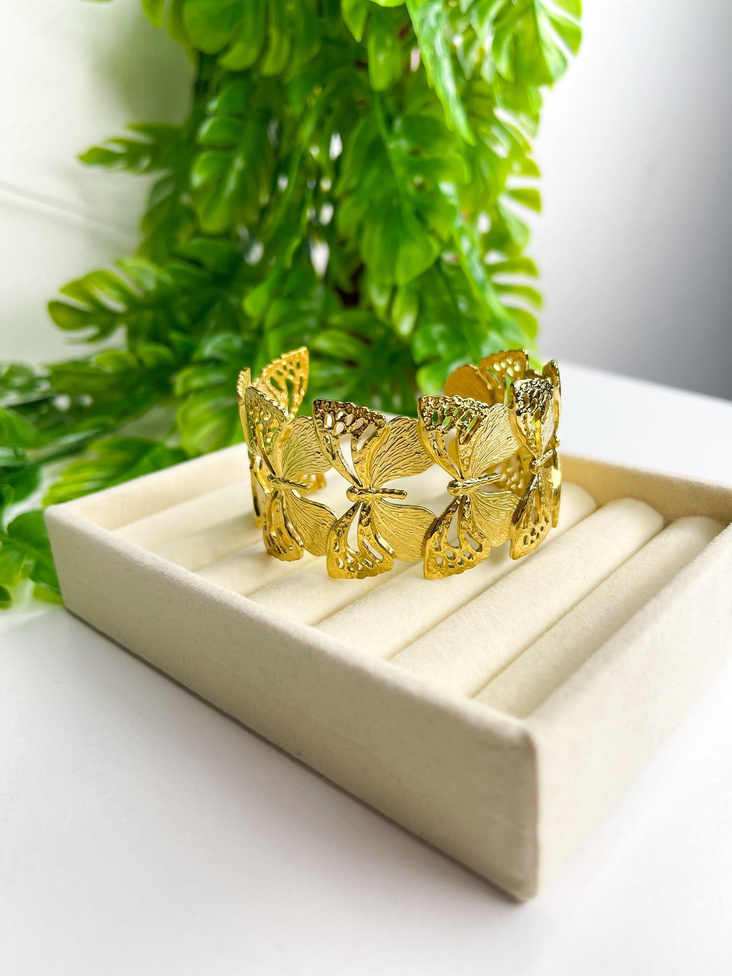 Bracelete Borboleta - Aço inoxidável