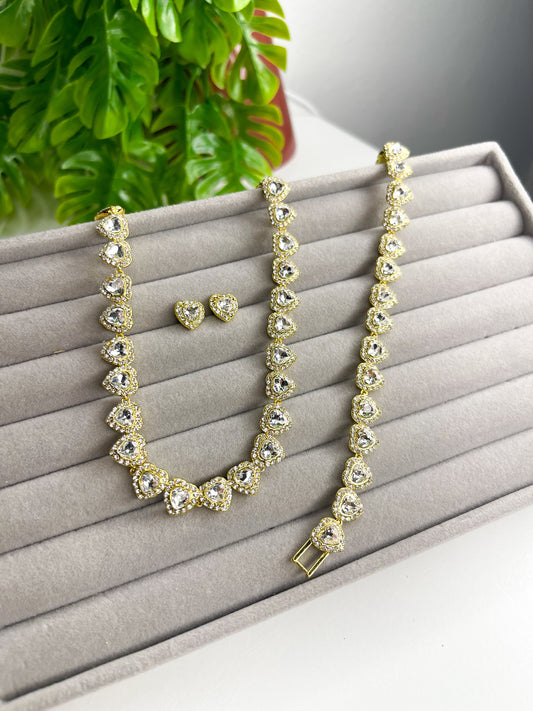 Conjunto Inspiração Coração - 3 peças - Aço inoxidável