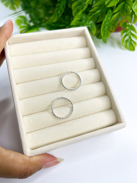 Brinco Argola Redonda Fio Torcido 20mm - Prata 925