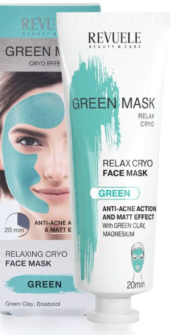 Máscara Green Efeito Cryo Anti-Acné Revuele - 80ml