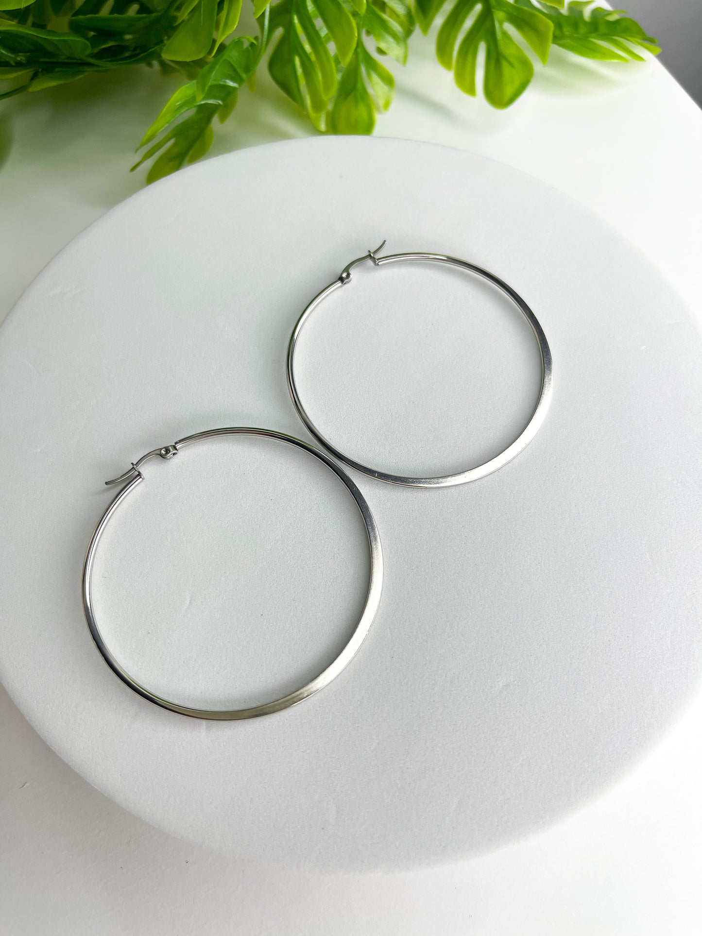 Brinco Geórgia Argola 60mm - Aço inoxidável