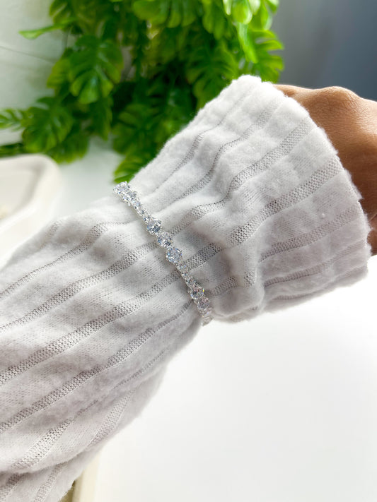 Bracelete Crystal - Prata 925