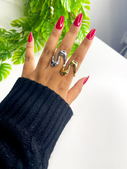 Anel Ajustável Francesca - Aço Inoxidável