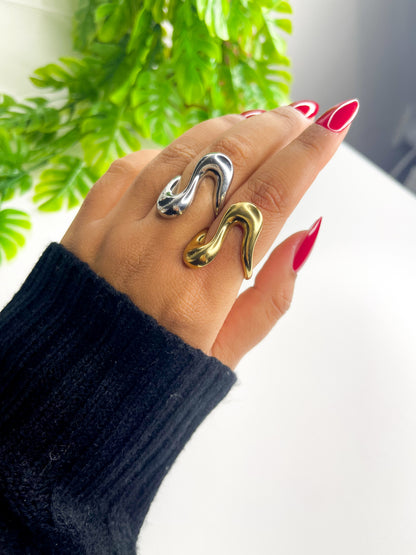 Anel Ajustável Francesca - Aço Inoxidável