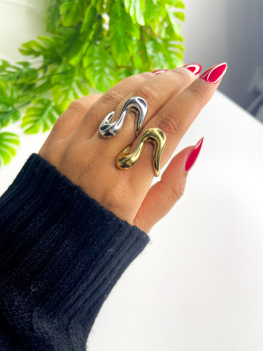 Anel Ajustável Francesca - Aço Inoxidável