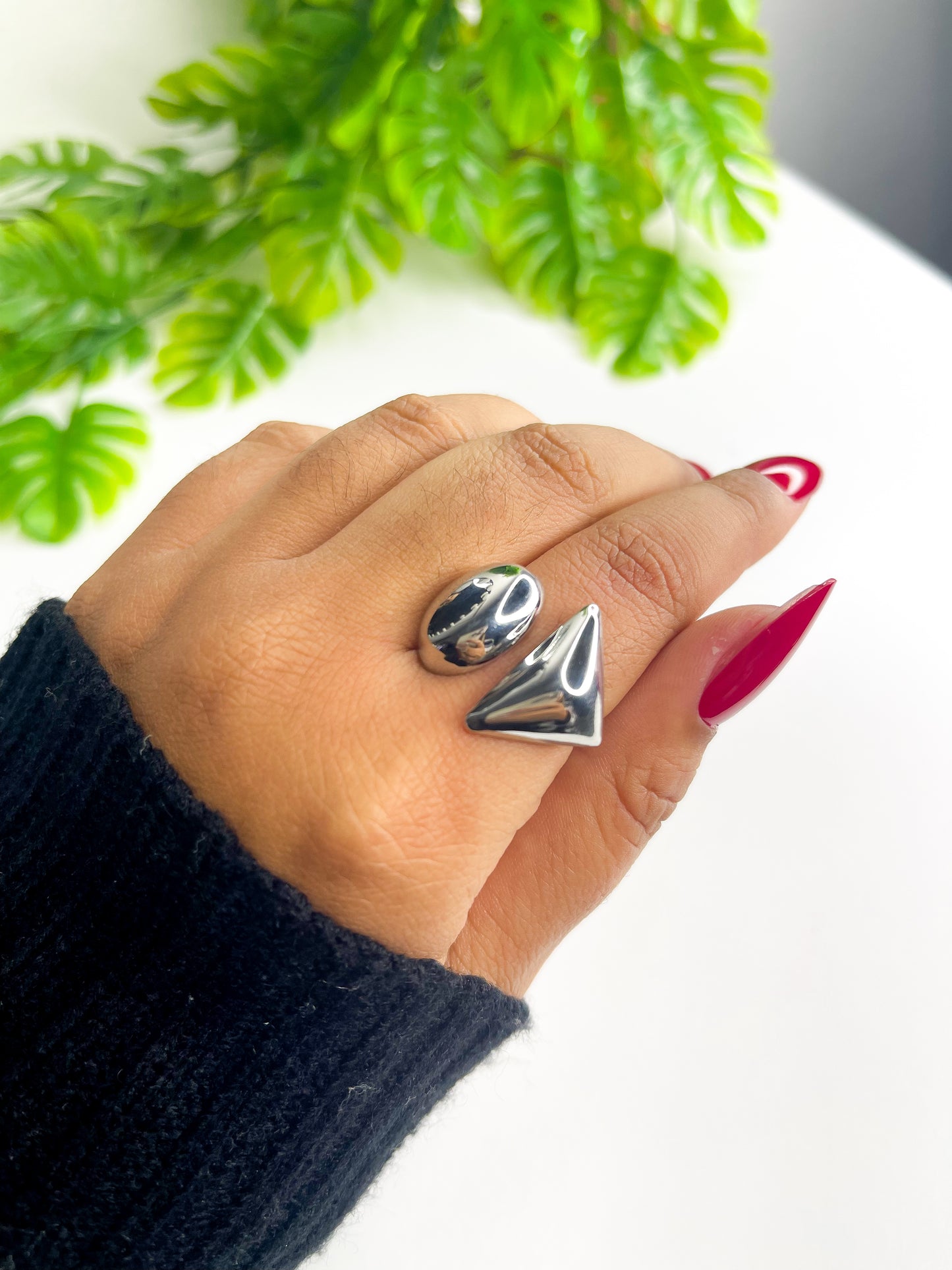 Anel ajustável Antonella - Aço Inoxidável