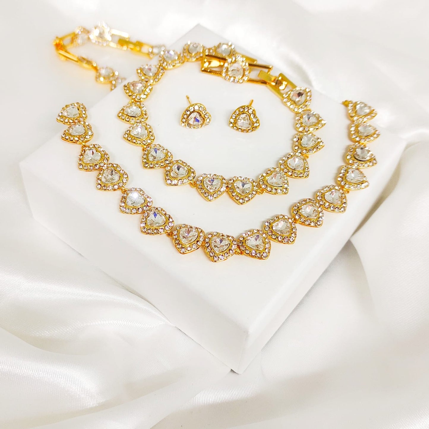 Conjunto Inspiração Coração - 3 peças - Aço inoxidável