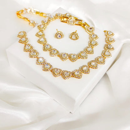 Conjunto Inspiração Coração - 3 peças - Aço inoxidável