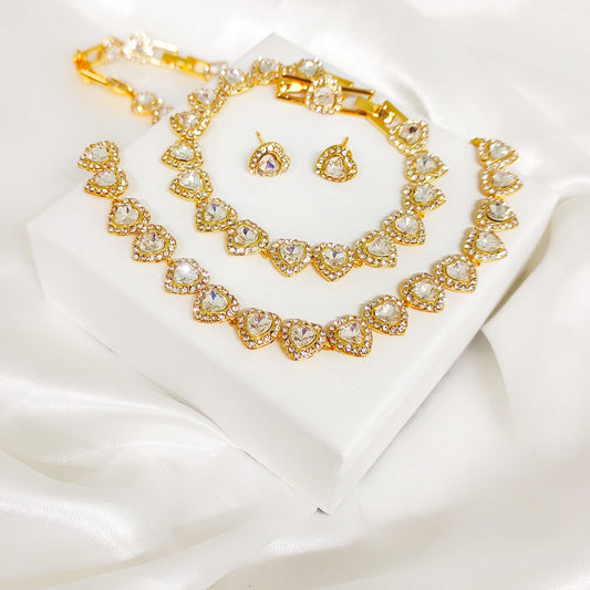 Conjunto Inspiração Coração - 3 peças - Aço inoxidável