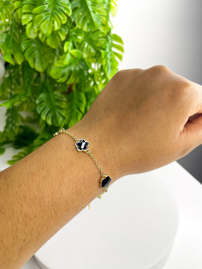 Pulseira Trevo Minimalista – Aço Inoxidável