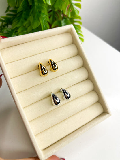 Brinco gota 2cm - Aço Inoxidável