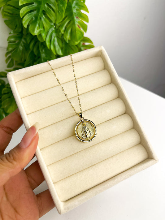 Colar Medalha Nossa Senhora da Graças - Aço Inoxidável