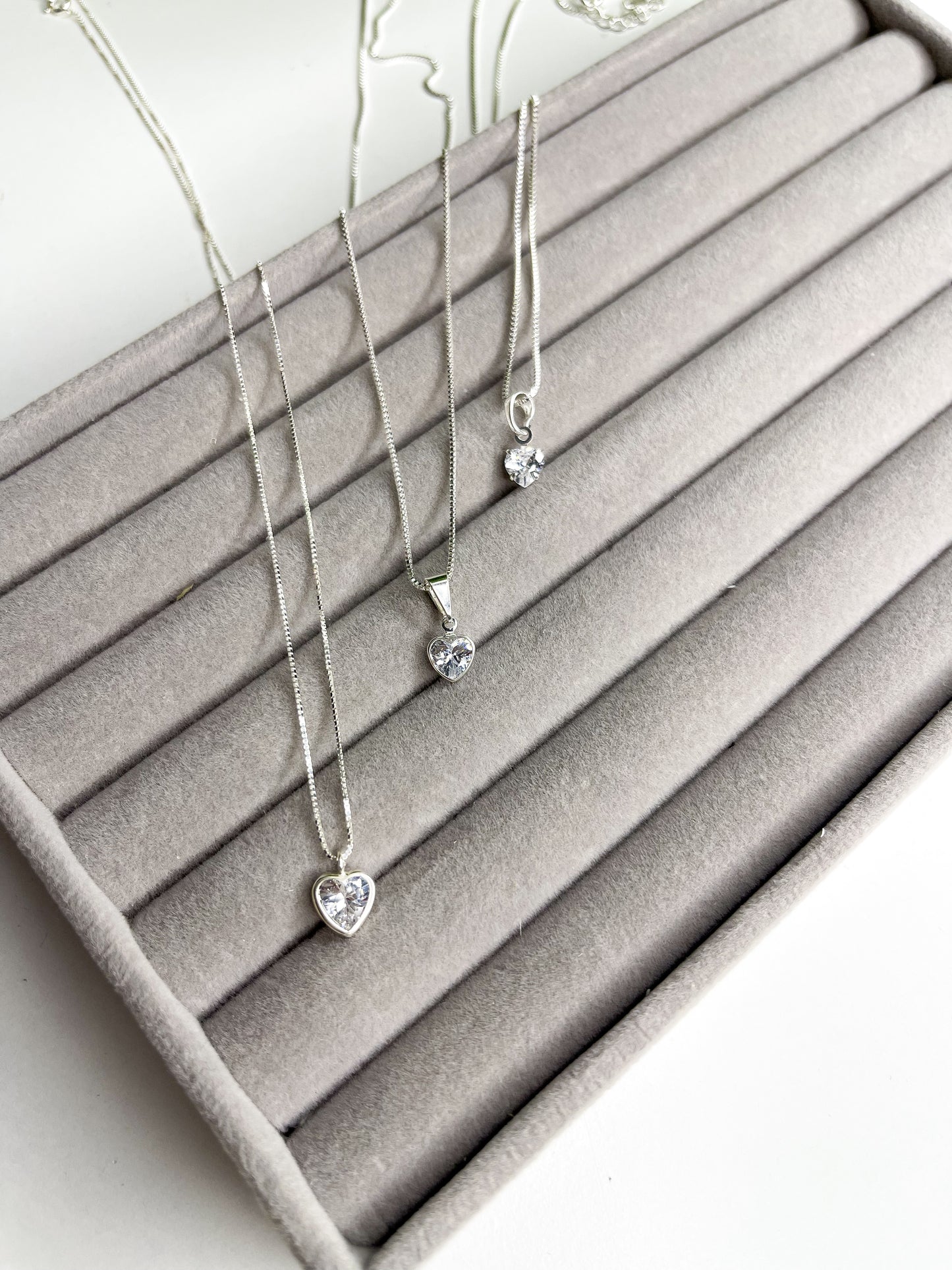 Colar ponto de luz coração - Prata 925