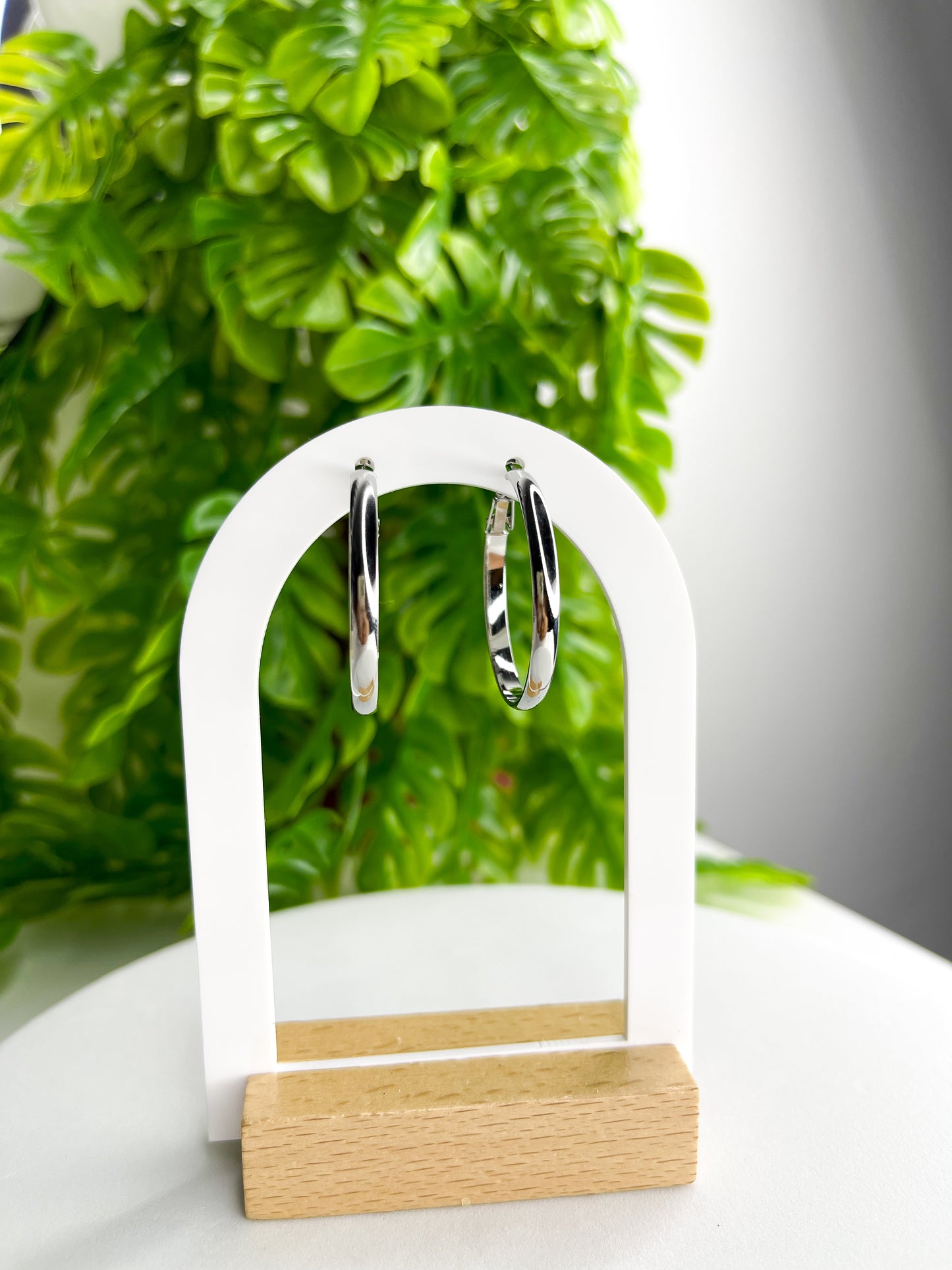 Brinco Argola Abaulada 30mm - Aço Inoxidável