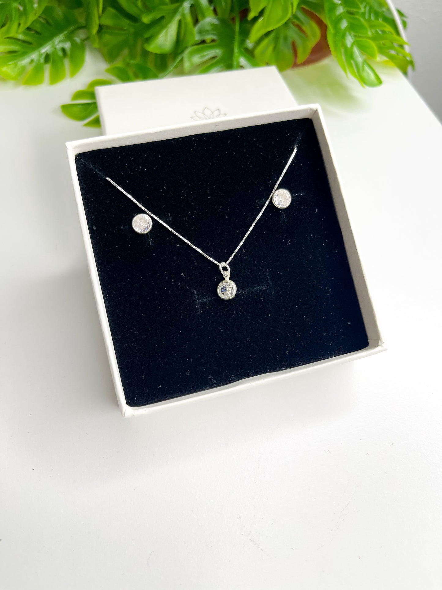 Conjunto Ponto de Luz - Prata 925