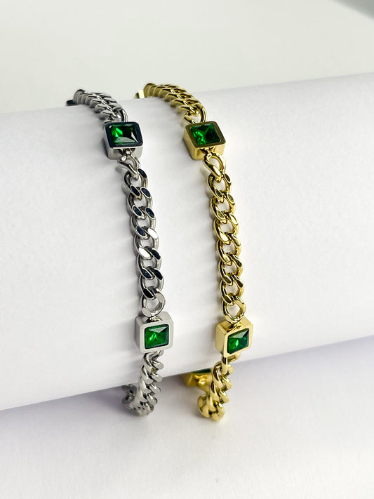 Pulseira jade - Aço Inoxidável