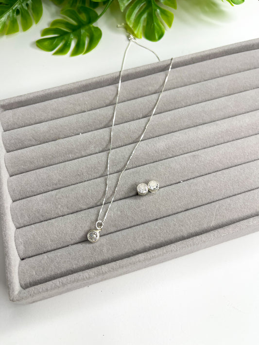 Conjunto Ponto de Luz - Prata 925