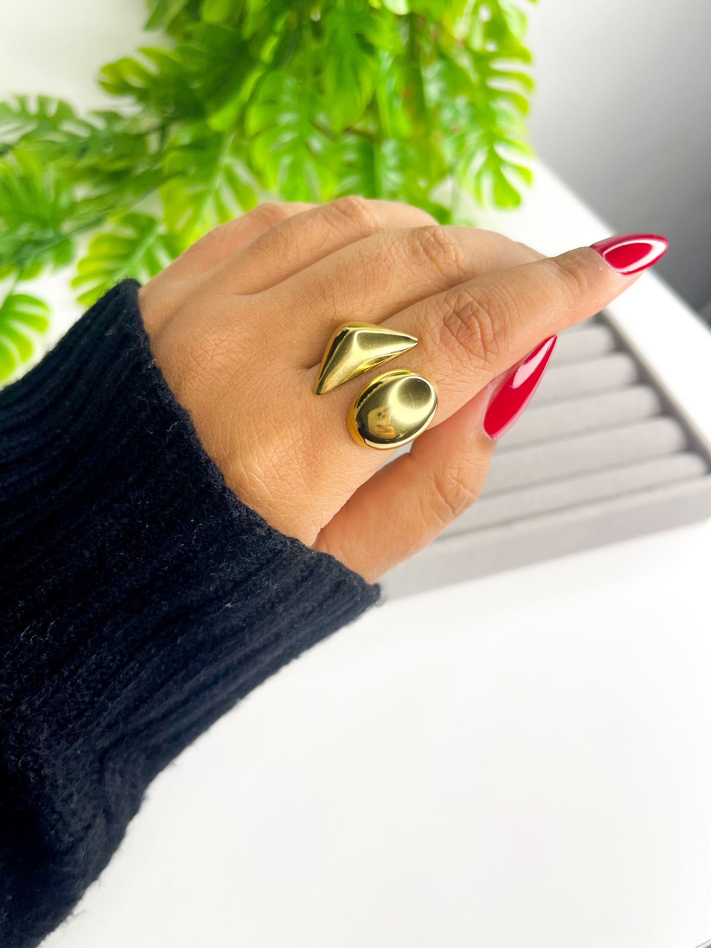 Anel ajustável Antonella - Aço Inoxidável