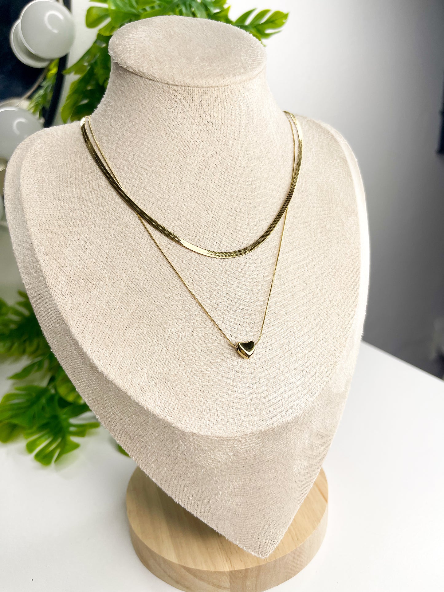 Conjunto I love - 2 peças - Aço inoxidável