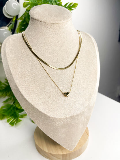 Conjunto I love - 2 peças - Aço inoxidável