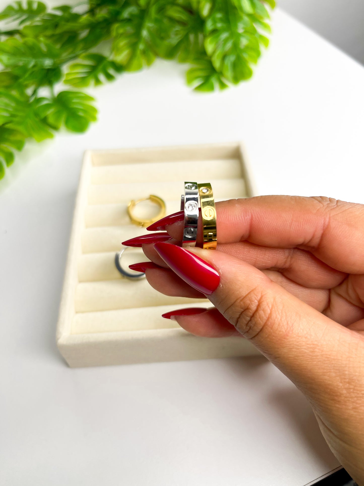 Conjunto Inspiração Cartier - 3 peças Dourado - Aço inoxidável