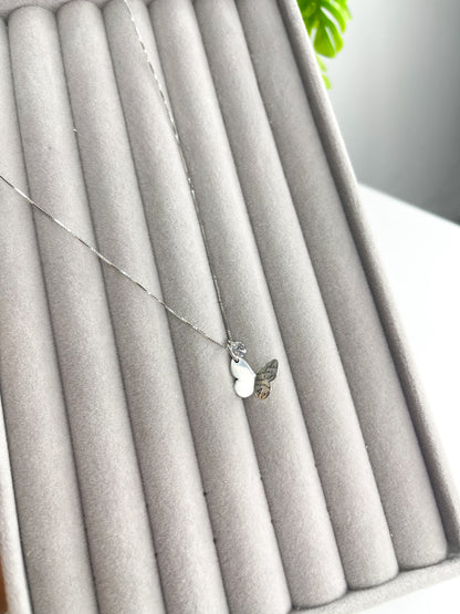 Colar Patuá Borboleta Das Minhas Cicatrizes + Ponto de Luz - Prata 925
