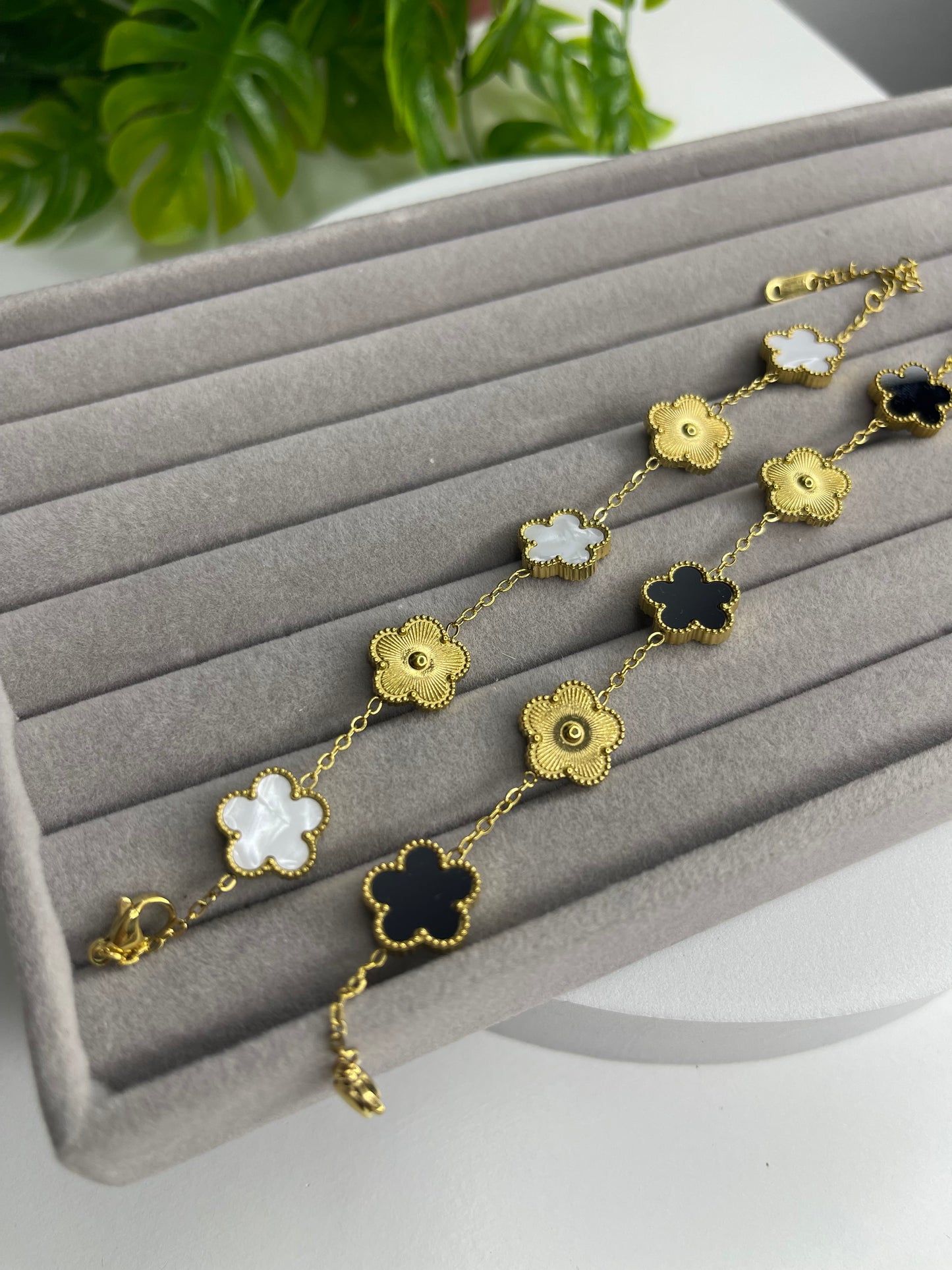 Pulseira Trevo Marina - Aço Inoxidável