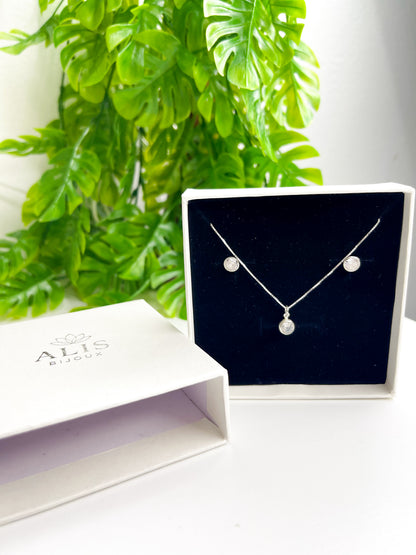 Conjunto Ponto de Luz - Prata 925