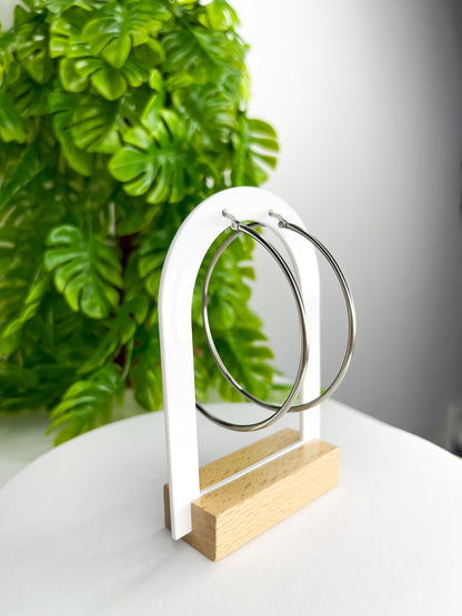 Brinco Argola 60mm -  Aço Inoxidável