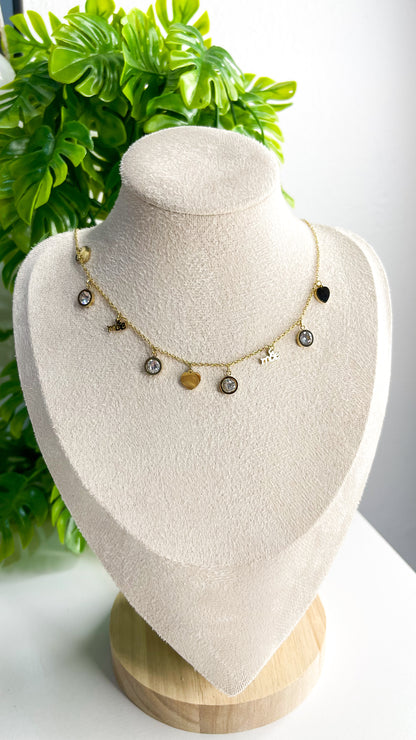 Colar Amor de Mãe Dourado - Aço Inoxidável