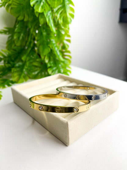 Conjunto Inspiração Cartier - 3 peças Dourado - Aço inoxidável