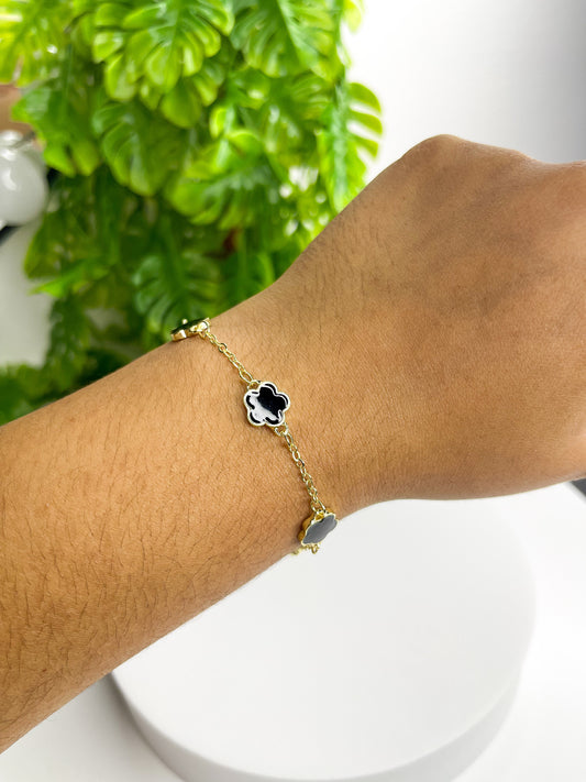 Pulseira Trevo Minimalista – Aço Inoxidável