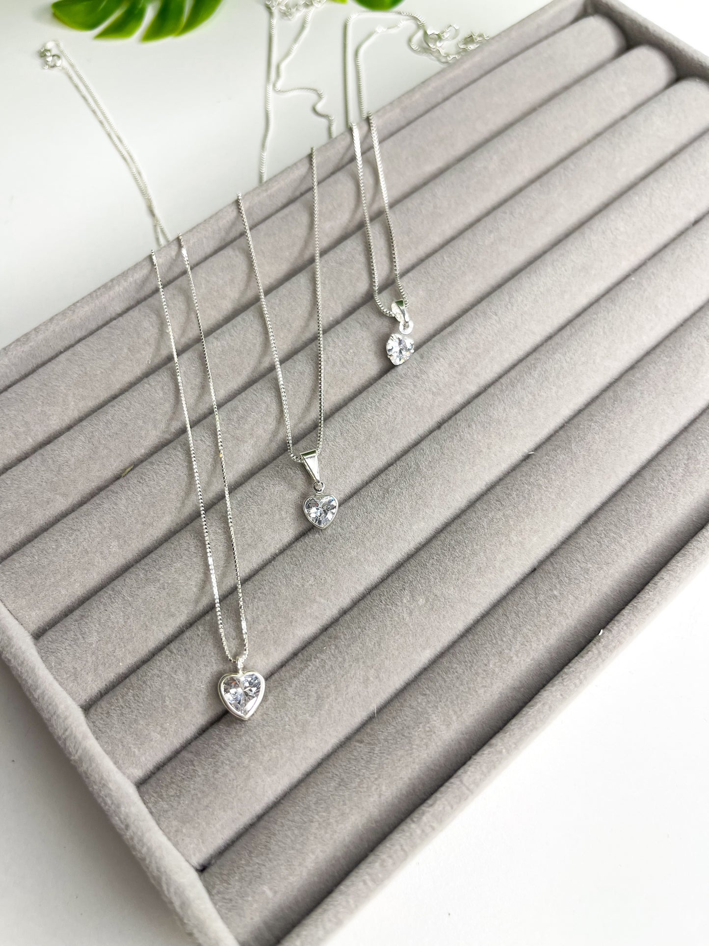 Colar ponto de luz coração - Prata 925