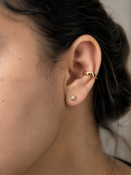 Ear Cuff Hearts - Aço Inoxidável