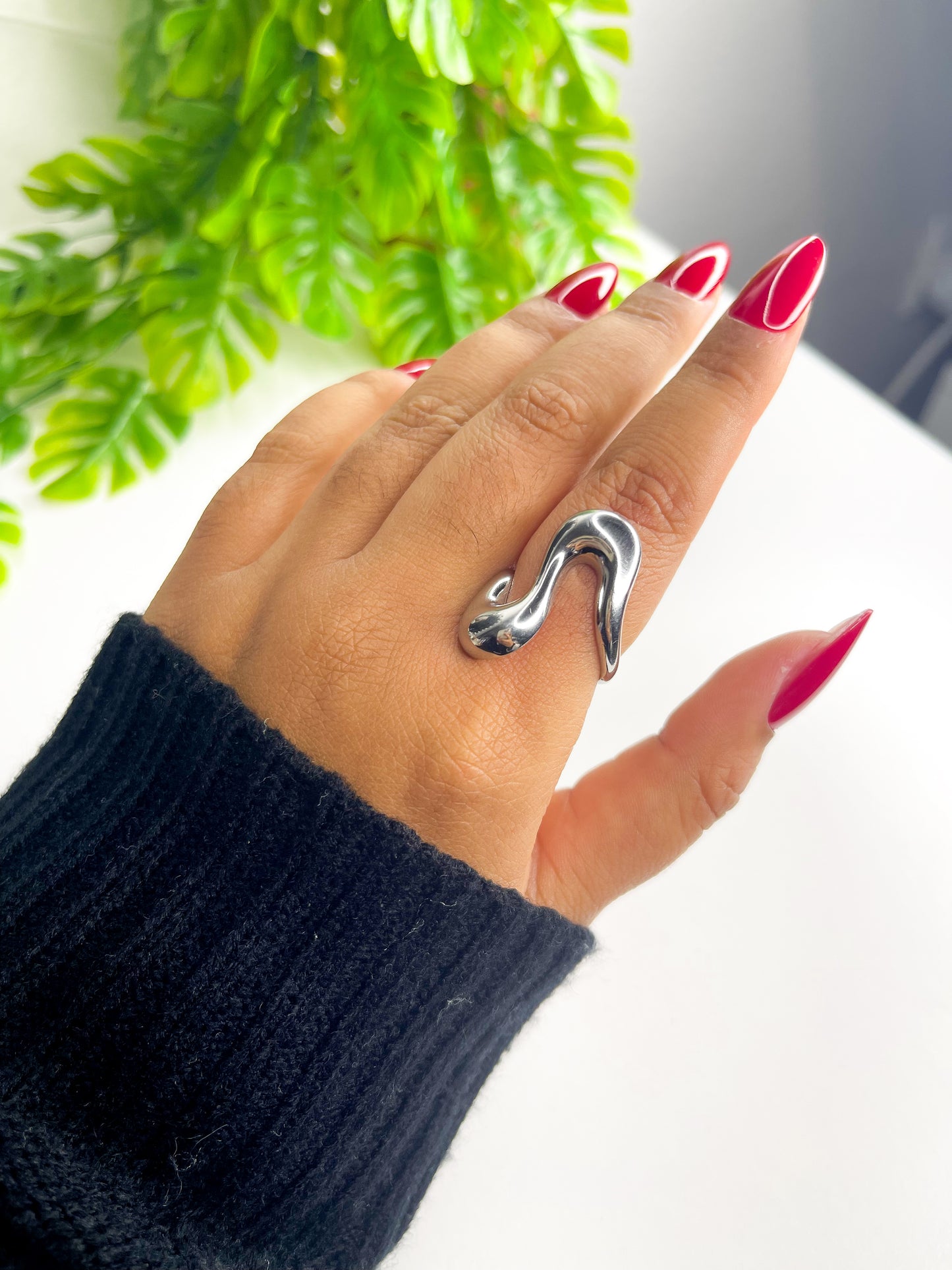 Anel Ajustável Francesca - Aço Inoxidável