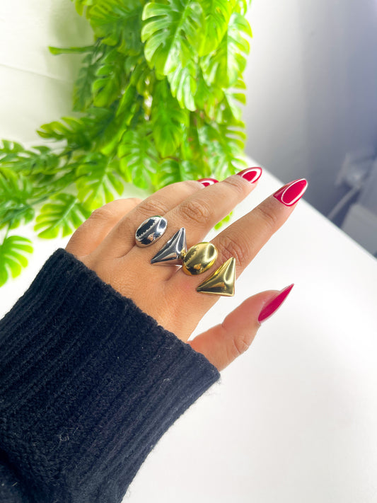 Anel ajustável Antonella - Aço Inoxidável