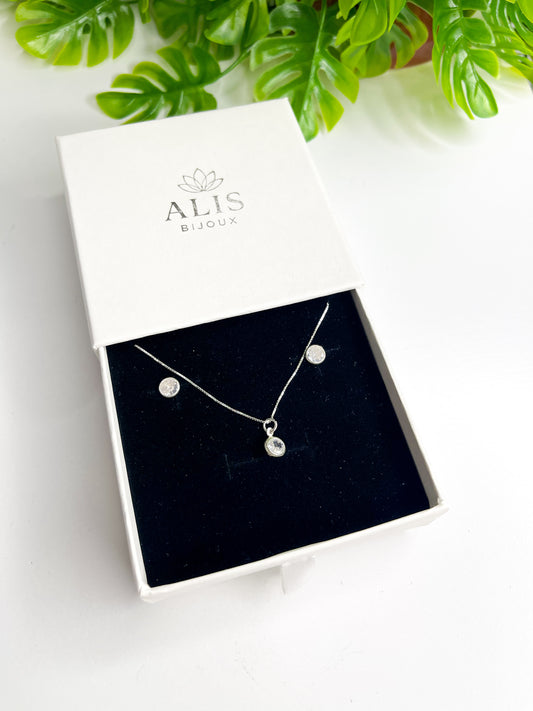 Conjunto Ponto de Luz - Prata 925