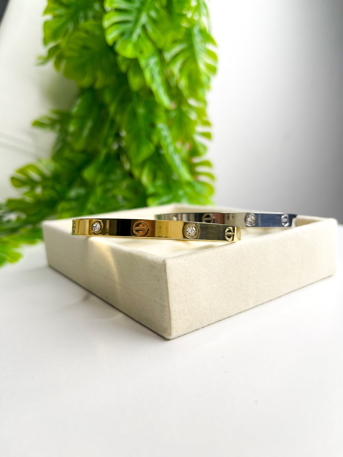 Conjunto Inspiração Cartier - 3 peças Dourado - Aço inoxidável