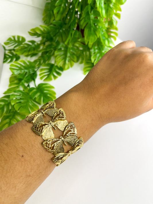 Bracelete Borboleta - Aço inoxidável