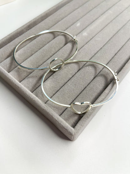 Bracelete círculo vazado - Prata 925