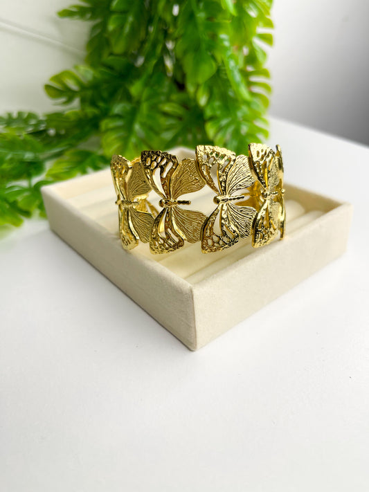 Bracelete Borboleta - Aço inoxidável