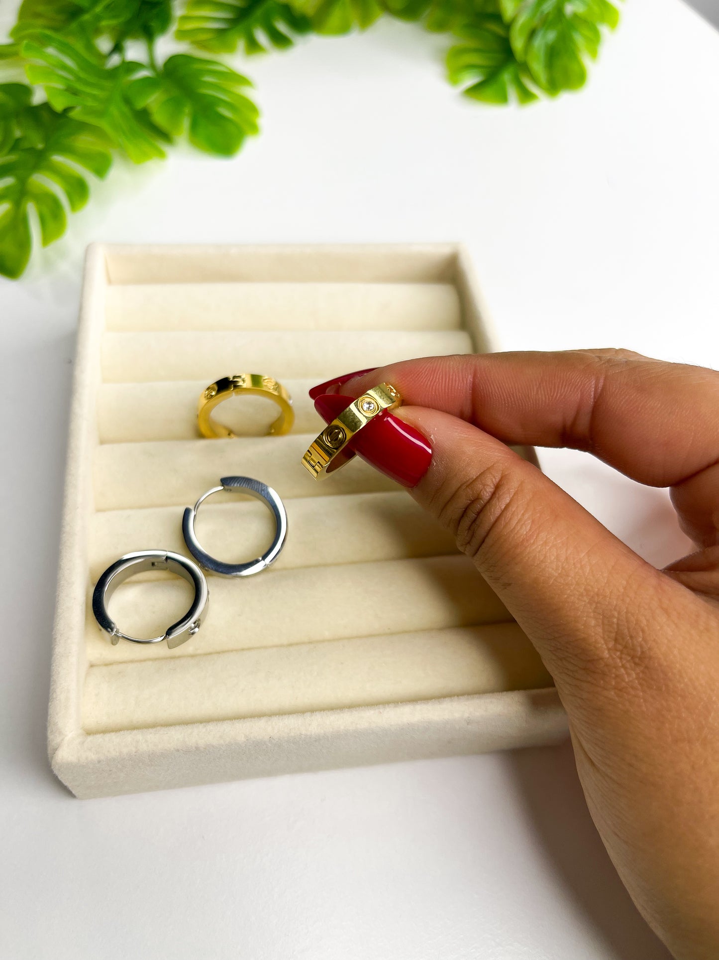 Conjunto Inspiração Cartier - 3 peças Dourado - Aço inoxidável