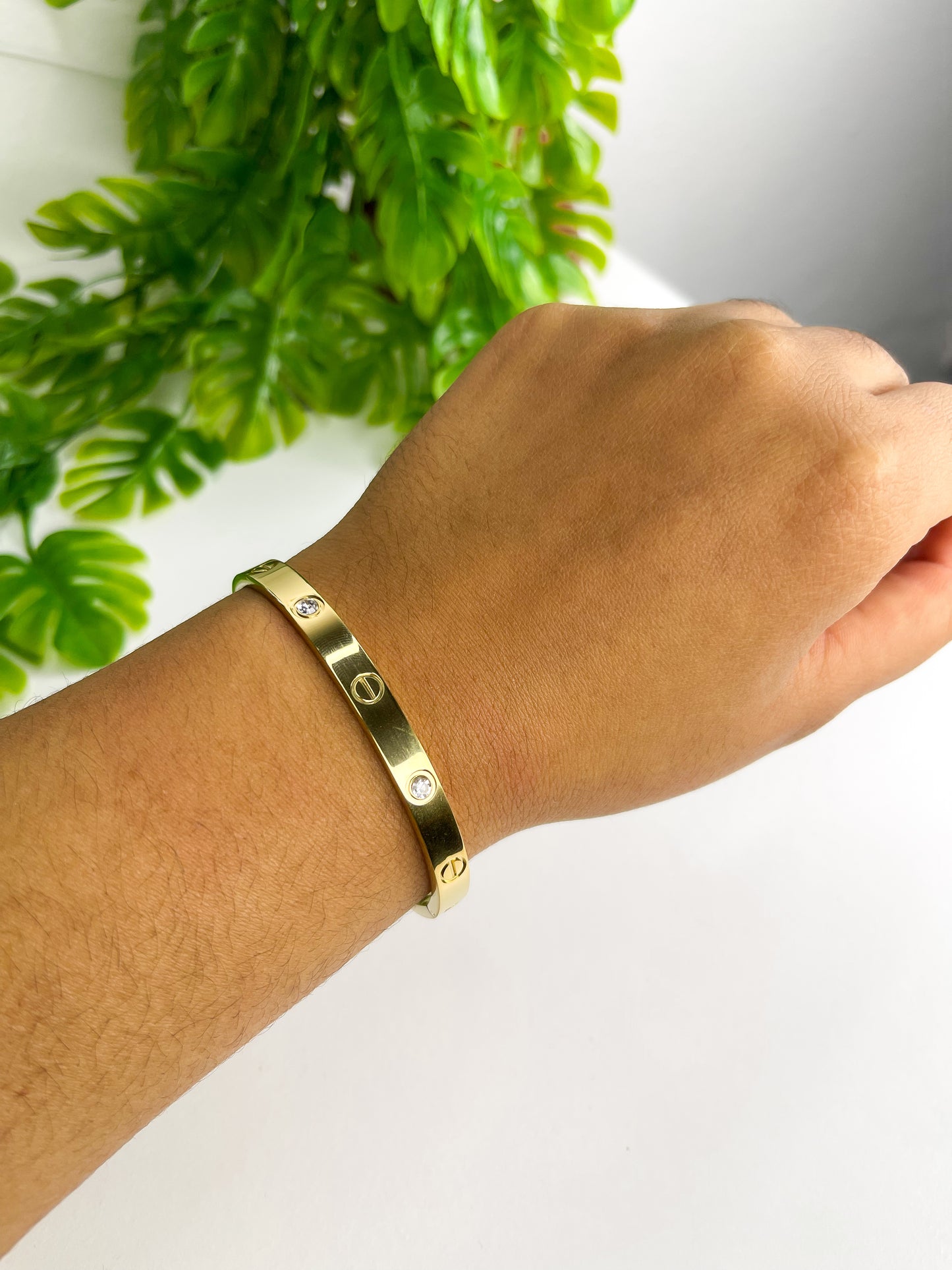 Conjunto Inspiração Cartier - 3 peças Dourado - Aço inoxidável