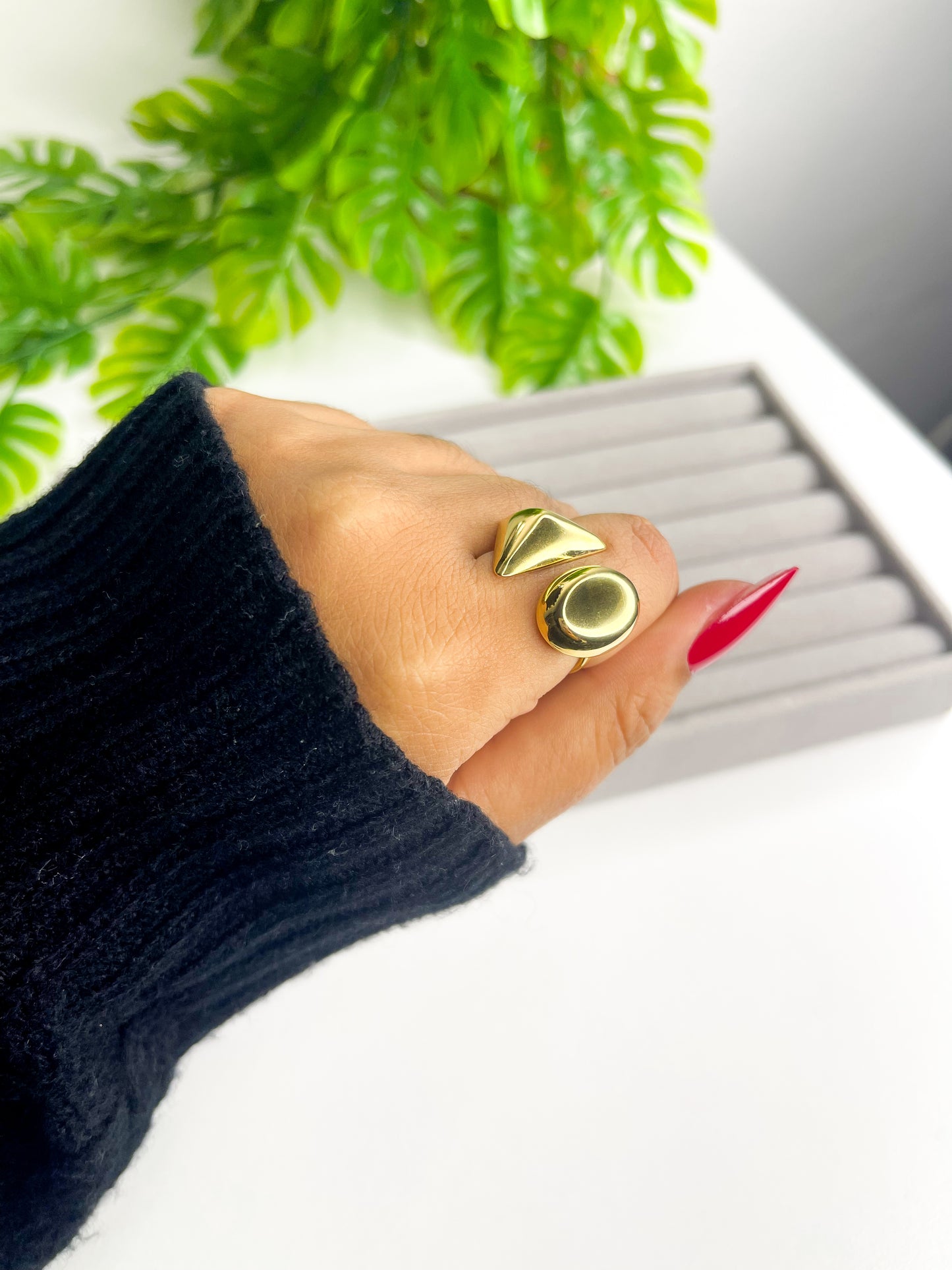 Anel ajustável Antonella - Aço Inoxidável