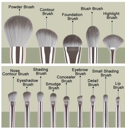 Kit de 14 pincéis de maquiagem